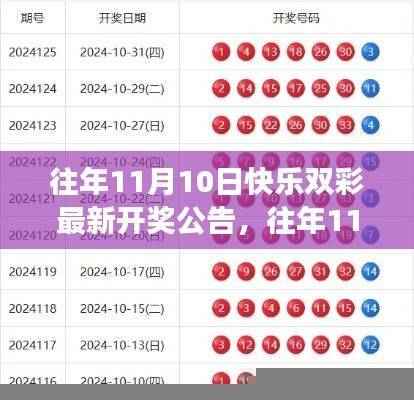 往年11月10日快乐双彩开奖公告及解读，涉及违法犯罪问题需谨慎对待