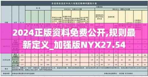 2024正版资料免费公开,规则最新定义_加强版NYX27.54