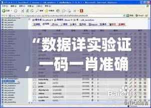 “数据详实验证,一码一肖准确率达100%,挑战版YLZ329.81解析揭秘”
