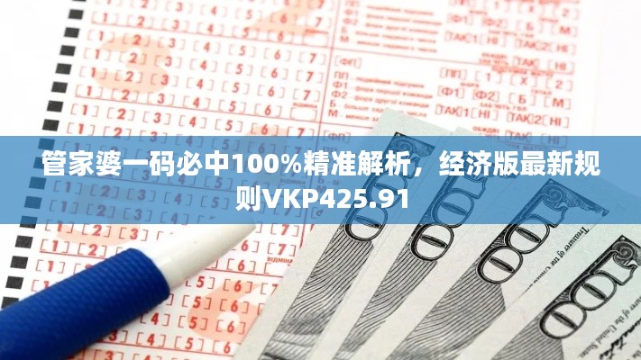 管家婆一码必中100%精准解析,经济版最新规则VKP425.91