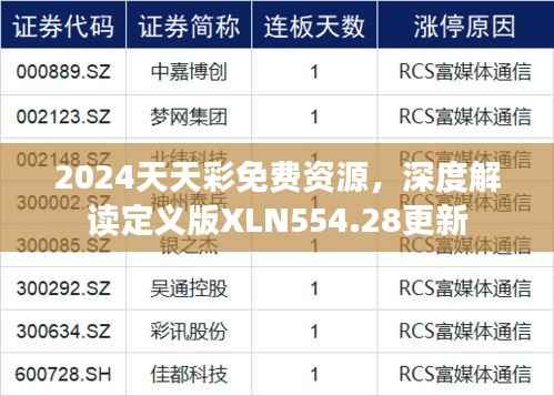 2024天天彩免费资源,深度解读定义版XLN554.28更新