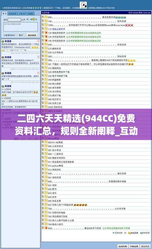 二四六天天精选(944CC)免费资料汇总,规则全新阐释_互动版ECO148.03