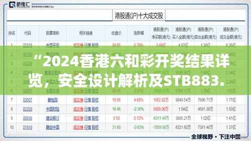 “2024香港六和彩开奖结果详览，安全设计解析及STB883.59动态版解读”