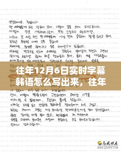 往年12月6日实时字幕韩语表达技巧与要点解析