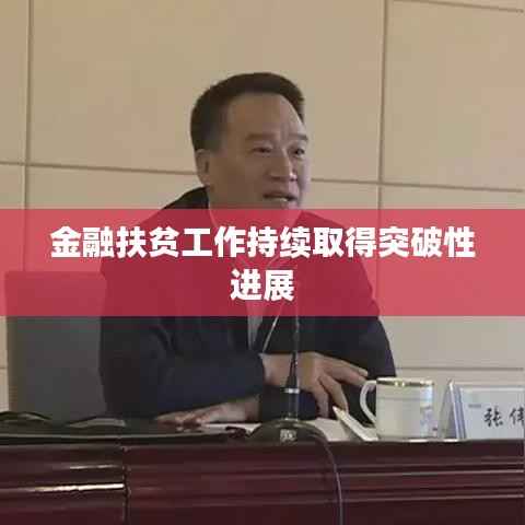 金融扶贫工作持续取得突破性进展