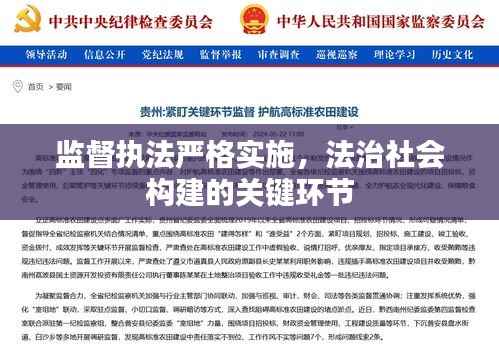 监督执法严格实施,法治社会构建的关键环节