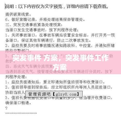 突发事件 方案，突发事件工作方案 