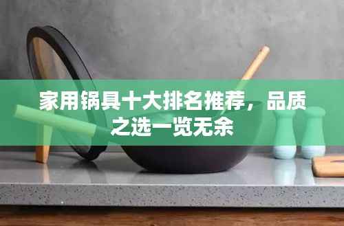 家用锅具十大排名推荐,品质之选一览无余