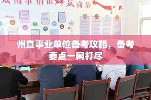 州直事业单位备考攻略，备考要点一网打尽