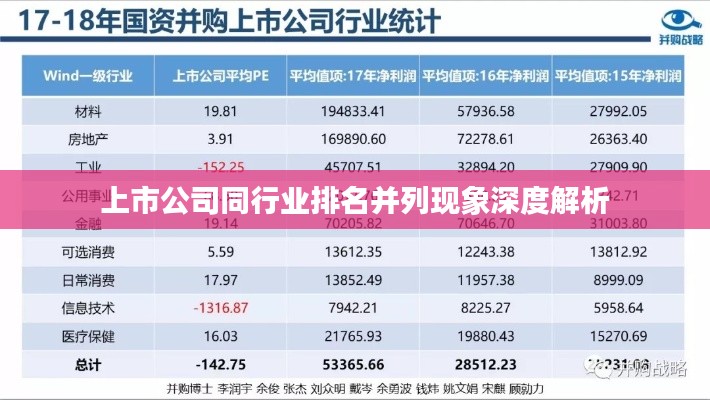 上市公司同行业排名并列现象深度解析
